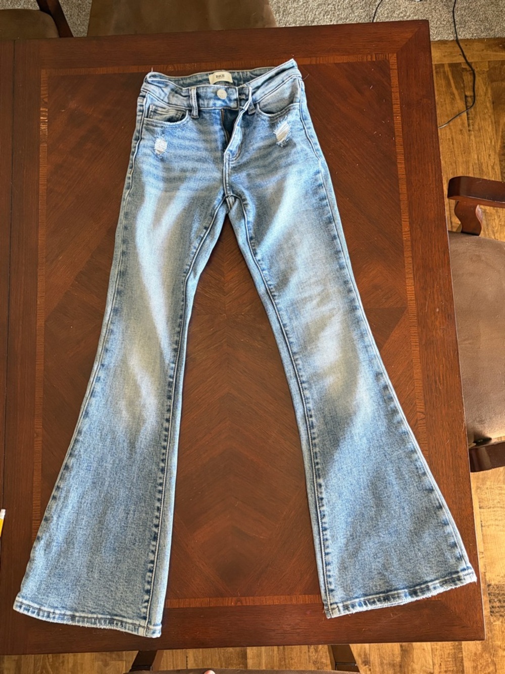 BKE Light Blue High-Rise Flare Jeans